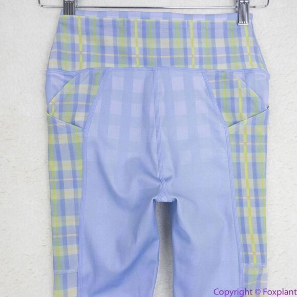 NEW Free People Movement Plaid Leggings in “Bluebell Combo”, XS - Picture 8 of 16